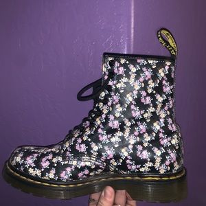 Black Floral Dr. Martens